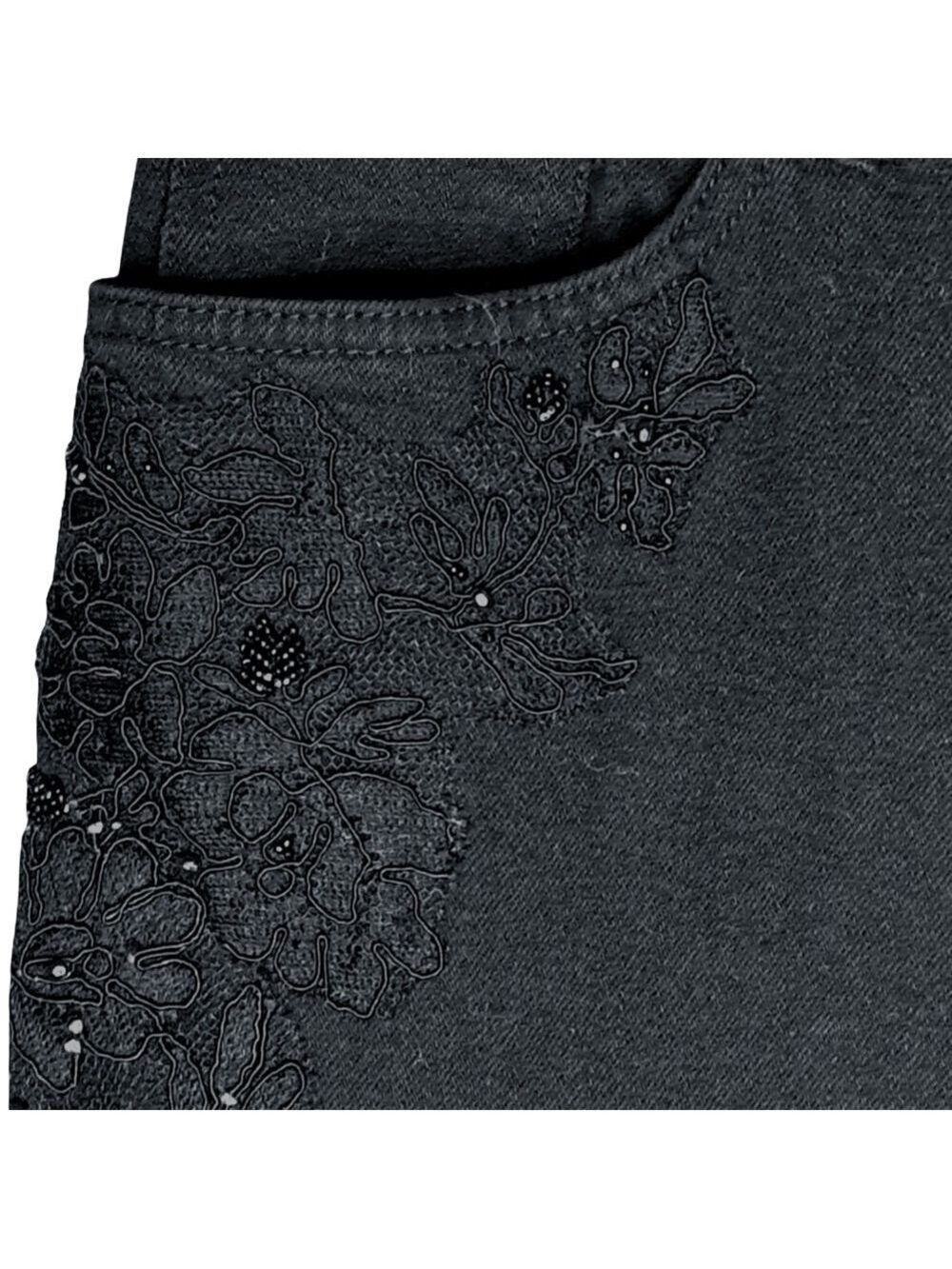 Lauren Jeans Co Ralph Lauren Black Embellished Wide Leg Jeans 12P